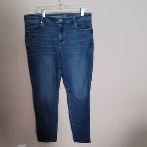 American Eagle Outfitters Women's Dark Blue Skinny Jeans